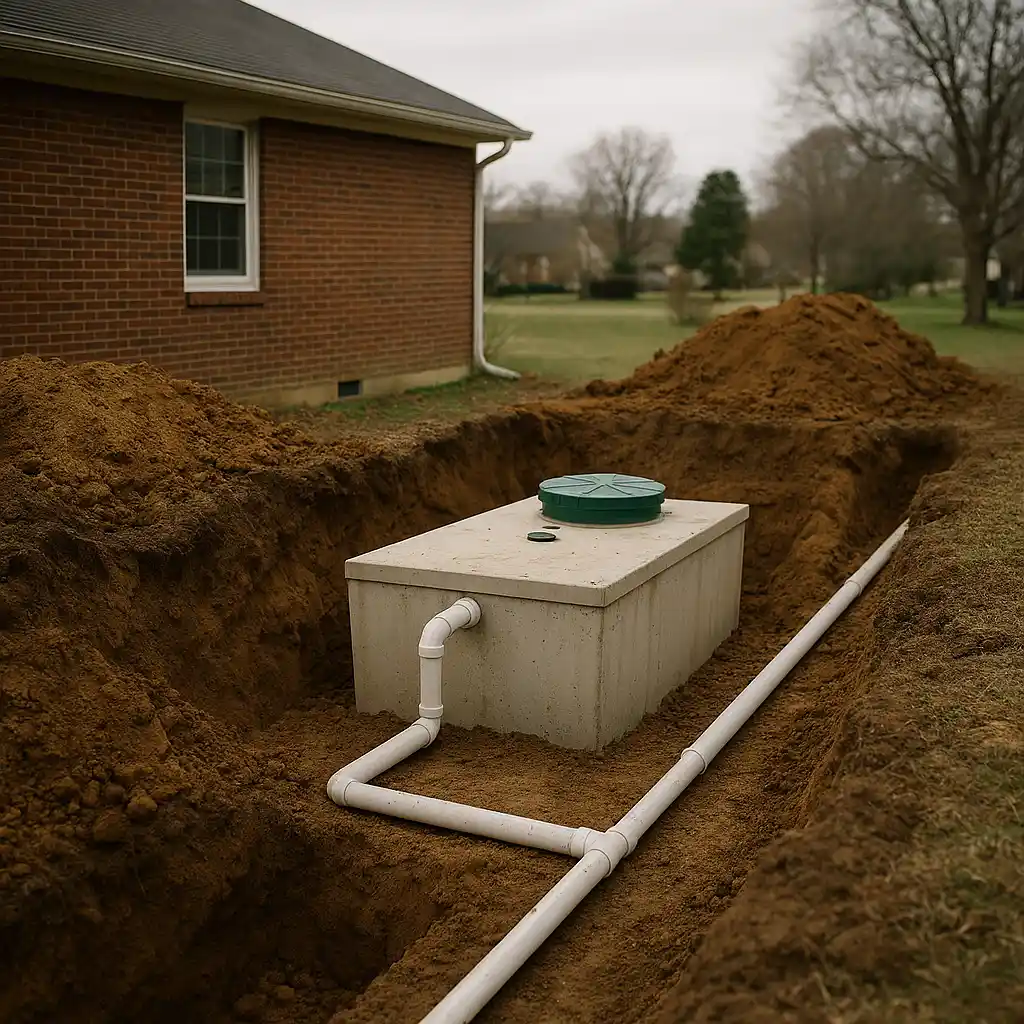 Drain field repair and restoration at a Kentucky home