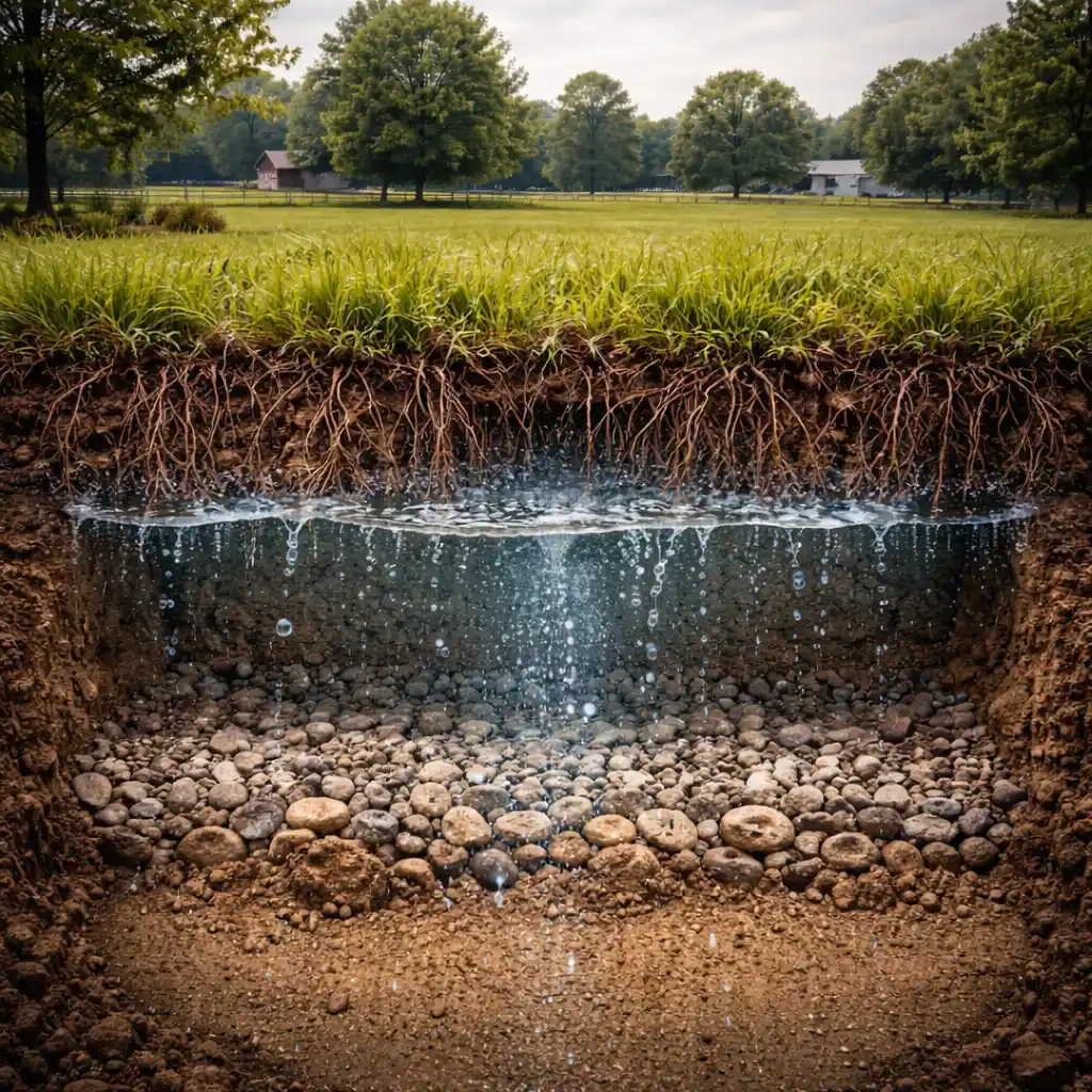 Central Kentucky soil conditions affecting septic drain field performance in Fayette County
