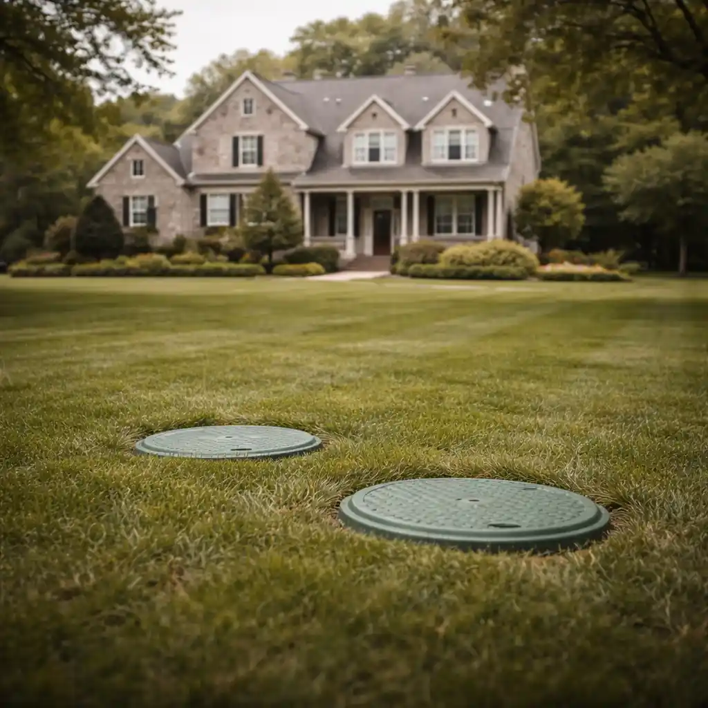 Septic tank pumping service at a residential property in Fayette County Kentucky