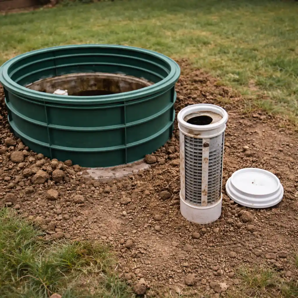 Home buyers reviewing a septic inspection report before purchasing a property in Lexington Kentucky