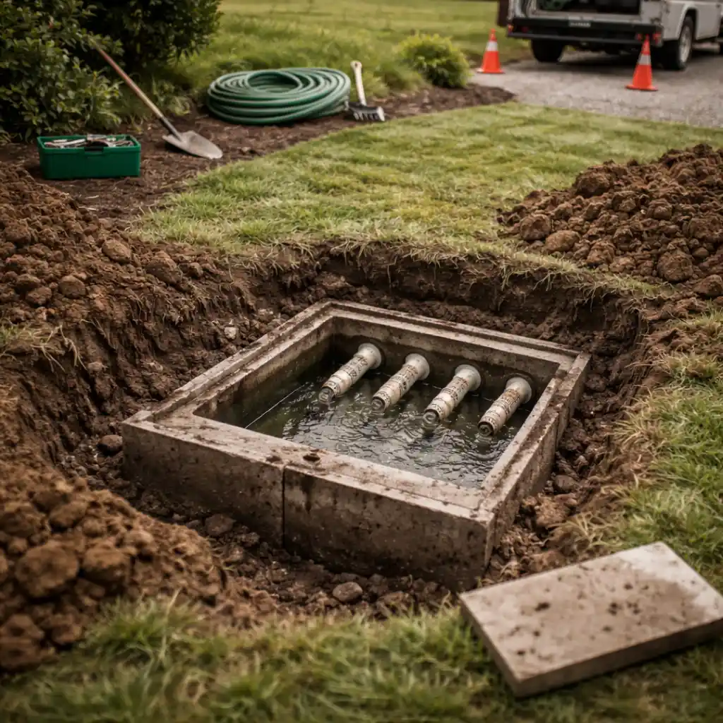 Septic system cleaning and maintenance for a commercial property in Fayette County