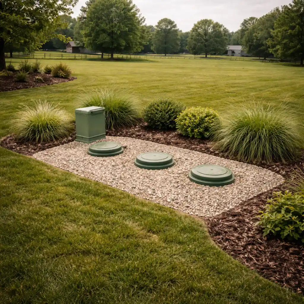 Septic system replacement project underway at a Lexington Kentucky residential property